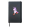 Comic unicorn rides inline skates Hardcover Journal, Black