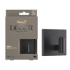 Command Decor Small Metal Hook, Matte Black, 1 Hook, 6 Small Strips