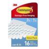 Command™ Mixed Clear Replacement Strips 8 Small, 8 Medium Refill Strips per Pack, 6 Packs Total