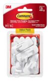 Command Small Utility Hook Value Pack, 8 Hooks, 16 Strips
