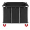 Commercial Laundry Cart with Wheels, Industrial Laundry Cart w/Steel Frame