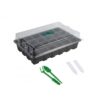 Compact Rectangular 24-Cell Germination Tray Set with Clear Dome, Space-Saving Seed Starter Kit for Indoor Herb and Vegetable Gardening