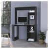 Compact Writing Study Desk，Laptop Desk for Bedroom,Black