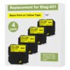 Compatible with Btag-631 Brother P-Touch Btag Label Tape Refill Yellow