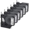 Compatible with DYMO D1 Label Tape Black on Clear Replace for DYMO Label Maker Refills 45010 S0720500, 1/2Inch x 23Ft for Dymo LabelManager 160 210D 280 360D Label Maker, 6-Pack