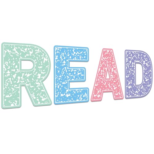 Composition Classroom Reading Poster Decoration Everyone Reading Bulletin Board Light Pastel Read Sign Posters Elementary Wall Supplies for Teacher Student Back to School Library Outside Home Decor