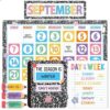 Composition Notebook Classroom Decor Classroom Calendar Bulletin Board Decorations Pastel Paper Cutouts Schedule Weather Chart Seasons Months Book for Back to School Kindergarten Preschool Elementary
