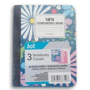 Composition Notebook Miniature Set - 3 Small Books - 4.25 x 3.25 Inches