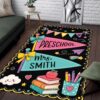 Composition Notebook Rugs Black Rug for Classroom for Decor - Personalized Classroom Rugs Notebook Rug Teacher Carpet Back to School Area Rugs Soft Non-Slip (Style 014)