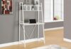 Computer Desk, Home Office, Laptop, Leaning, Storage Shelves, Work, White Laminate, White Laminate, Contemporary