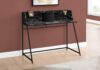 Computer Desk, Home Office, Laptop, Storage Shelves, Features Trapezoid-Shaped Legs