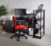 Computer Desk with Keyboard Tray, Gaming Standing Desk Adjustable