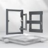 Concealed Touch Latch Access Door Panel for Drywall, Flush Metal Plumbing Cover, Decorative Hatch for Walls & Ceilings, Seamless Design (15.7x11.8in)