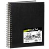 Conda 8.5"x11" Hardbound Sketch Book, 80-Sheets 90gsm Double-Sided Hardcover Sketchbook, Spiral Sketch Pad, Durable Acid Free Drawing Art Paper for Adults