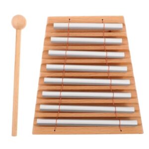 CONGARTENO Wooden Musical Percussion Instrument with Eight Distinct Notes, Stable Tuning and Bright Tone, Metal and Wood Construction, for Classroom and Music Teaching and Students