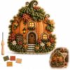 Congzikji Funny Village 3D Fabric Craft DIY Kit, Floral Mushroom Cottage ，A
