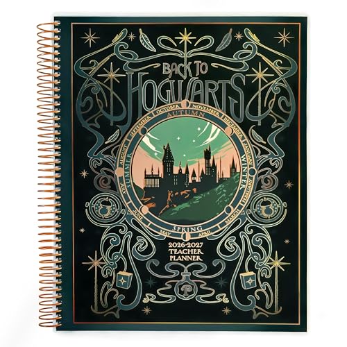 ConQuest Journals 2026-2027 Harry Potter Hogwarts Teacher Planner, July-June Academic Organizer, Monthly & Weekly Calendars, Checklists, Contacts & Student Lists, 11.25'' x 9.5'', Officially Licensed
