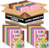 Construction Paper Bulk Pack (2400 Sheets) – 10 Assorted Colors, 9x12, 100 Sheets Per Pack (24 Pack), Colored Construction Paper for Arts Crafts, School & Classroom Supplies, By Enday
