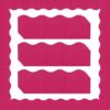Containlol 118ft Corrugated Bulletin Board Borders, Rose Red Ribbed Scalloped Borders Trim, Poster Board Decoration for Summer Back to School Classroom Office Chalkboard Whiteboard Wall