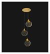 Contemporary Multi-Disc Spiral Chandelier, Vertical Hanging Fixture,Comfortable