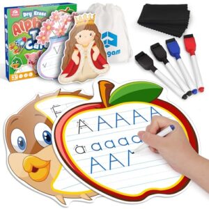 Coogam Educational Handwriting Practice Flashcards, Dry-Erase Alphabet Writing Activities, Letters Tracing Learning Autism Toy Gift for Pre-K Homeschool 1st Grade Kids Age 3-6