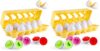 Coogam Matching Eggs 12 pcs Set Color & Shape Recoginition Sorter Puzzle for Toddlers Easter Travel Game Early Learning Educational Fine Motor Skill Montessori Gift for Year Old Kids (Pack of 2)