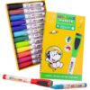 coojsoo 12 Colors Dry Erase Markers for Kids, Magnetic Whiteboard Pens with Eraser Cap, Low Odor Non-Toxic, Washable Coloring Markers for painting, Preschool Learning, Classroom & Home Art Supplies