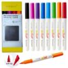 coojsoo Soft Tip Art Dry Erase Markers Washable Colorful Whiteboard Pens with Magnetic Storage Box, Low Odor Non-Toxic Easy Erase Markers for Doodling, Painting & Calligraphy