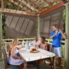 Coolaroo Outdoor Roller Shade with Wand - 90% UV Block Breathable Light Filtering Shade for Patio or Porch, Fade-Resistant, Easy-Clean Fabric, 4ft x 6ft, Mocha