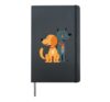 Cool Best Friends Meme Friendship Dog Puppy Men Women Kids Hardcover Journal, Black
