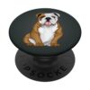 Cool English Bulldog Dog Face Graphic PopSockets PopGrip: Swappable Grip for Phones & Tablets PopSockets Standard PopGrip
