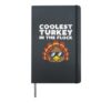 Coolest Turkey Flock Cute Thanksgiving Kids Boys Girls Gift Hardcover Journal, Black