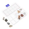 COOLHIYA Rock and Mineral Specimen for Natural Stones and Crystals Portable Display Case Identification Guide Educational Geology Kit for Classroom and Home Learning