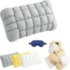 Cooling Marshmallow Puff Pillow, Quilted Cloud-Loft Design for Side, Back & Stomach Sleepers, Cool-Touch Fluffy Pillow for Adults with High-Resilience Neck Support, Breathable Washable (1, White)