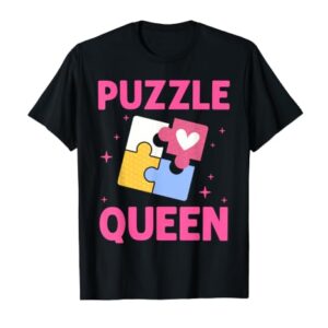 Cool Puzzle Design for Women Girls Jigsaw Lover Puzzle Piece T-Shirt