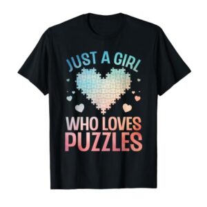 Cool Puzzle Design for Women Girls Jigsaw Lover Puzzle Piece T-Shirt