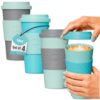 Copco Acadia Travel Mug, 16 Oz - Aqua & Mint/Aqua & Grey, Set of 4