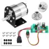 Copkim 12V DC Geared Motor Kit (20RPM Speed), JGB37-520 Motor with CCM6N PWM Controller, 6mm D-Shaft Flange and Bracket
