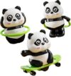 Corazelle 3PCS Wind Up Panda Educational Toys, Fine Motor Skill Training Walking Animal Toys for Kids Party Supplies