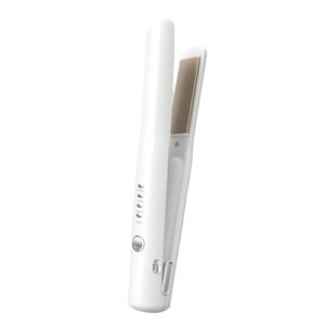 Cordless Hair Straightener, 2 in 1 Portable Mini Flat Iron with Ceramic Plate, Type C Rechargeable, 4 Level Adjustable Temperature, 30 s Fast Heating, for Travel