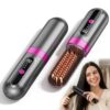 Cordless Hair Straightener Brush - Portable, Fast-Heating Styling Tool with Protective Dust Cover - 3 Temperature Settings, 300 Million Negative Ions for Frizz-Free Styling On-the-Go & Travel Use