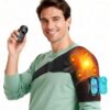 Cordless Shoulder Heating Pad with Massage, Heated Shoulder Brace with Remote Control, Shoulders Massager with Heat and Vibration for Rotator Cuff Relief, Fit Left and Right Shoulder