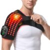 Cordless Shoulder Heating Pad with Massage & Red Light,5000mAH Rechargeable