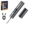 Cordless Soldering Iron Kit, USB-C Rechargeable Solder Pen with Digital LED Display & LED Light, 5 Adjustable Temp Settings (500°F-788°F), Portable Soldering Tool for Electronics Repair & DIY Projects