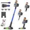 Cordless Vacuum Cleaner 500W 40KPa 60Mins Vacuum Cleaners for Home, Blue
