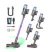 Cordless Vacuum Cleaner 70min/650W/55KPA, Self-Standing Vacuum Cleaners for Home with 3.3Ft Hose & Auto Mode, Wall Mount Charging, Stick Vacuums with Fragrance, Dust-Scraper for Hardwood Floor/Car/Pet