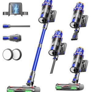Cordless Vacuum Cleaner, Upgraded 650W 60KPA 70Mins Vacuum Cleaners for Home, Self-Standing Stick Vacuum Cleaner, Anti-tangle Wireless, OLED Screen, 1.8L Cup for Hardwood Floors,Carpet,Pet Hair,Car