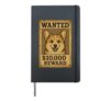 Corgi Wanted Picture Hardcover Journal, Black