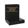 Corporate Records Binder with Slipcase & 5 Corporate Records Folders, 3 Ring Business Record Organizer for Company Documents, Minute Book, Stock Certificates, Black Blue Green Red