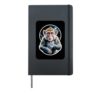 Cosmic Primate Contemplating the Moon Hardcover Journal, Black
